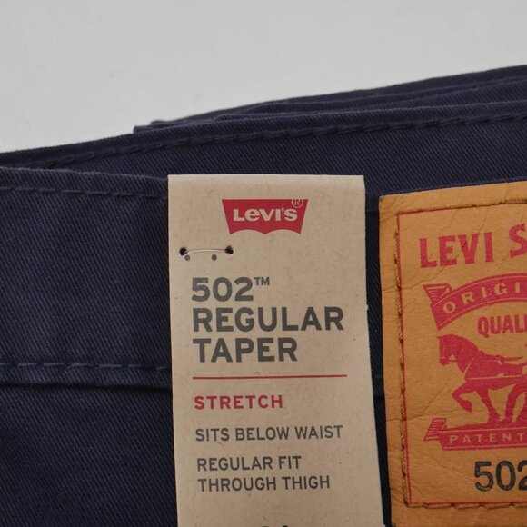 Levis 502 Men's Size 29x32 Regular Taper Fit Denim Jeans Nightwatch Navy Blue - Picture 7 of 10